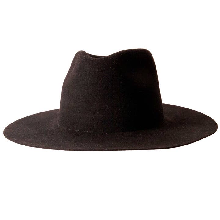 American Hat Makers - Wholesale Fedora - Unisex - 100% Wool Felt Flat Brim Fedora Hat - Style Rancher