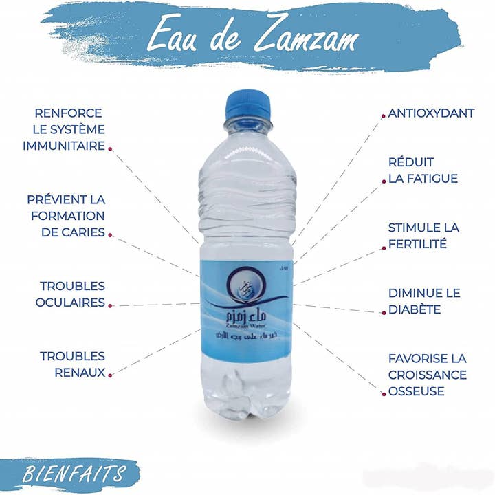 Zayti L.T.D.M - Vendita all'ingrosso Acqua naturale - Autentica acqua di Zamzam dalla Mecca - 50cl