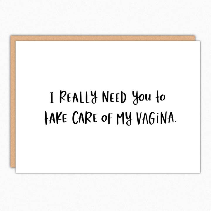 Take Care Naughty Love Greeting Cards for wholesale by In A Nutshell Studio