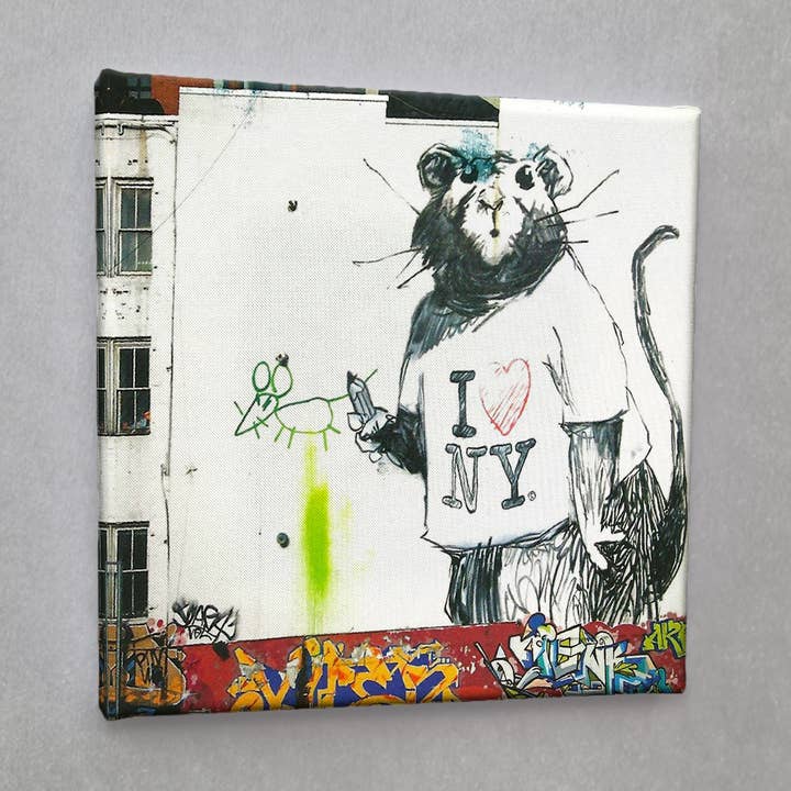 #01643 rat Street Art Canvas Print for wholesale by Eicie
