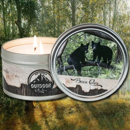 Outdoor Collection - Bear Cubs only $4.95 ea. for wholesale by The Candle Cottage & DUOS Dual Fragrance Candles