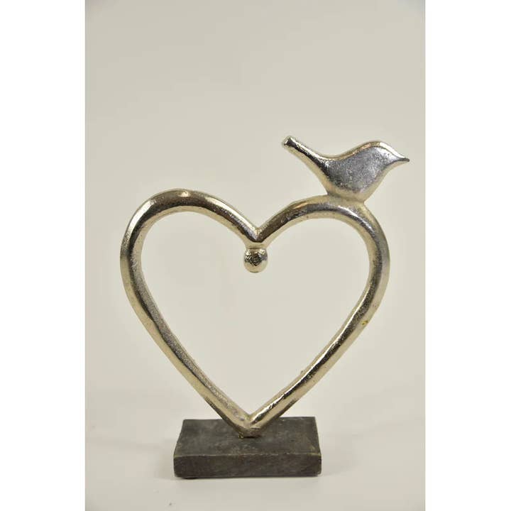 Hart mit Vogel für den Großhandel von DRYdecorations