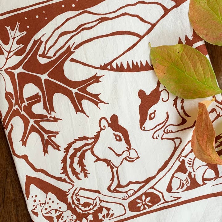 Hedgerow - Wholesale Tea Towel - "Chipmunks" Flour Sack Tea Towel (Copy)1