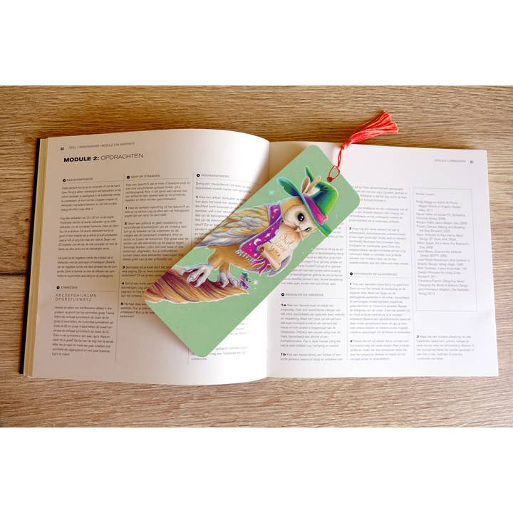 Digitaldreamcloud - Wholesale Bookmark - Boekenlegger met kwastje tovenaar uil1