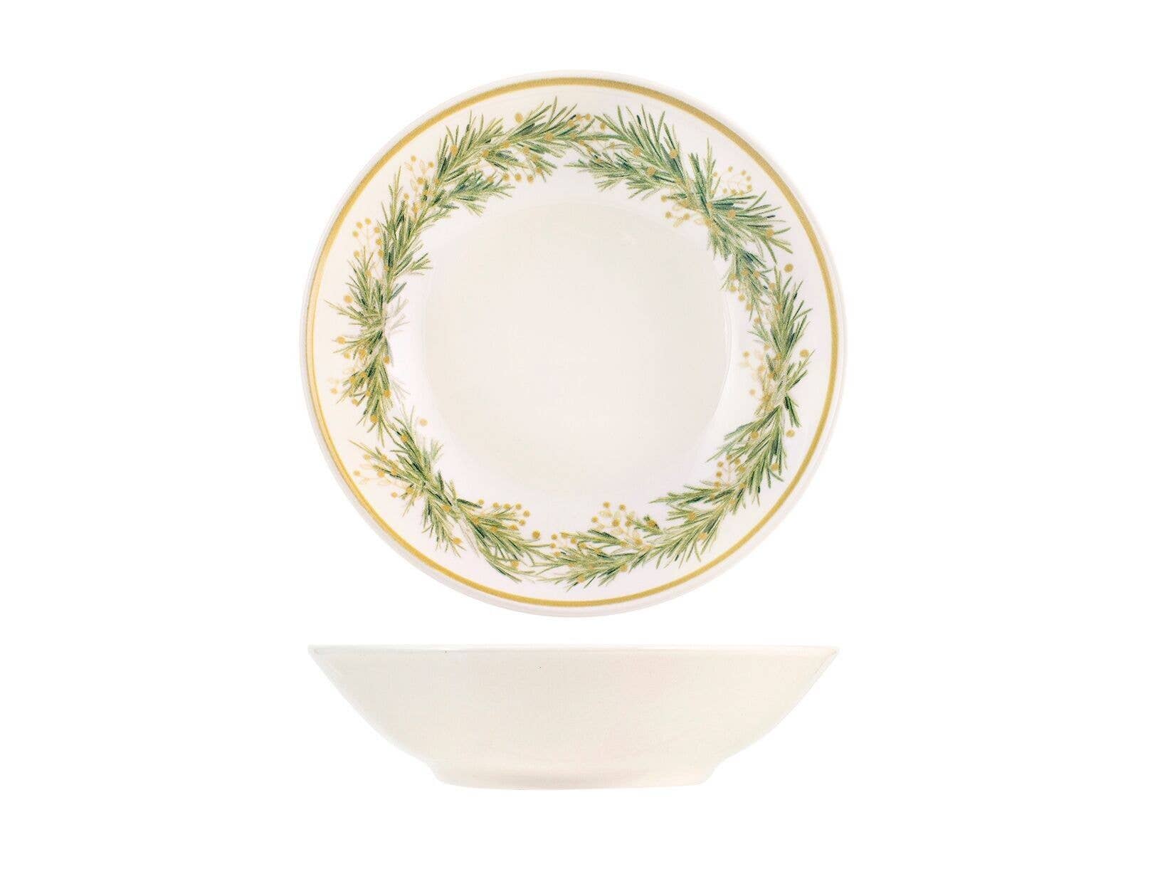 H&H – Serviço de loiça por atacado – Conjunto de louça Royal para mesa de Natal com 18 peças em grés decorado2