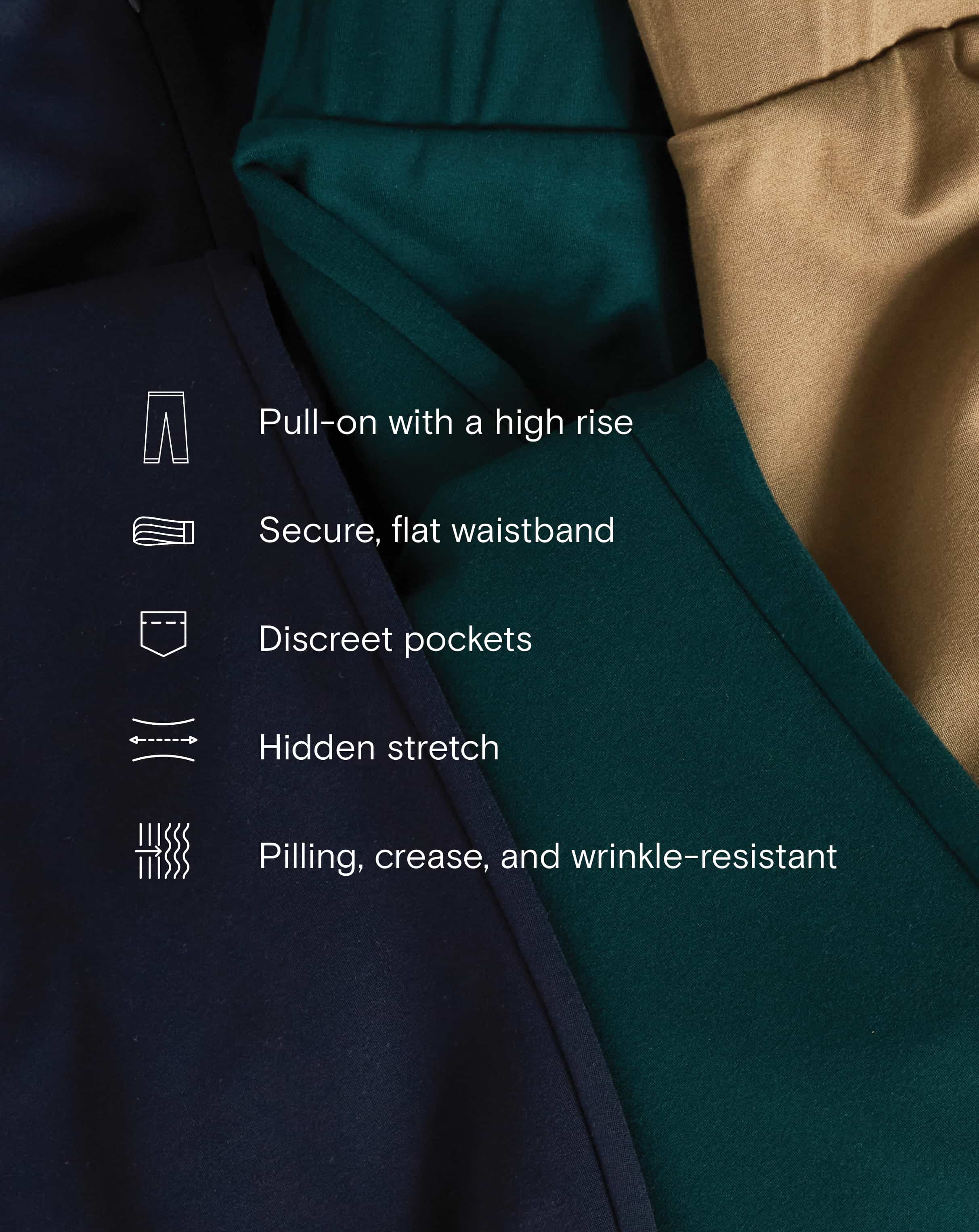 Moro Pintuck Pocket Ponte Pants - Black for wholesale on Faire2