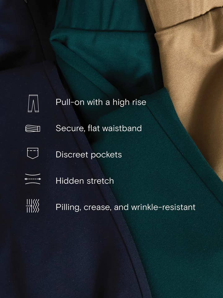 Moro Pintuck Pocket Ponte Pants - Black for wholesale on Faire2