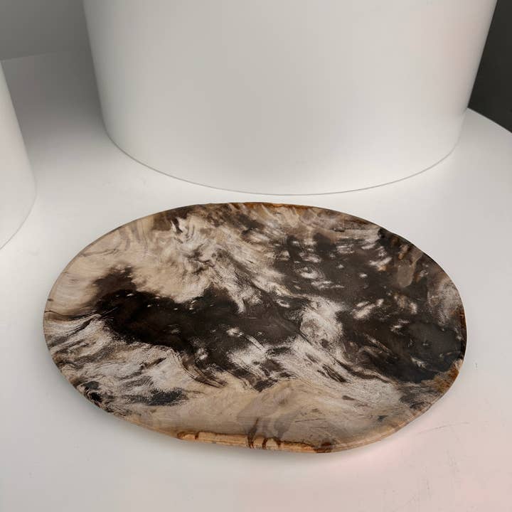 Office Objets - Wholesale Decorative Plate/Dish/Bowl - Very large catchall or dish in petrified wood30