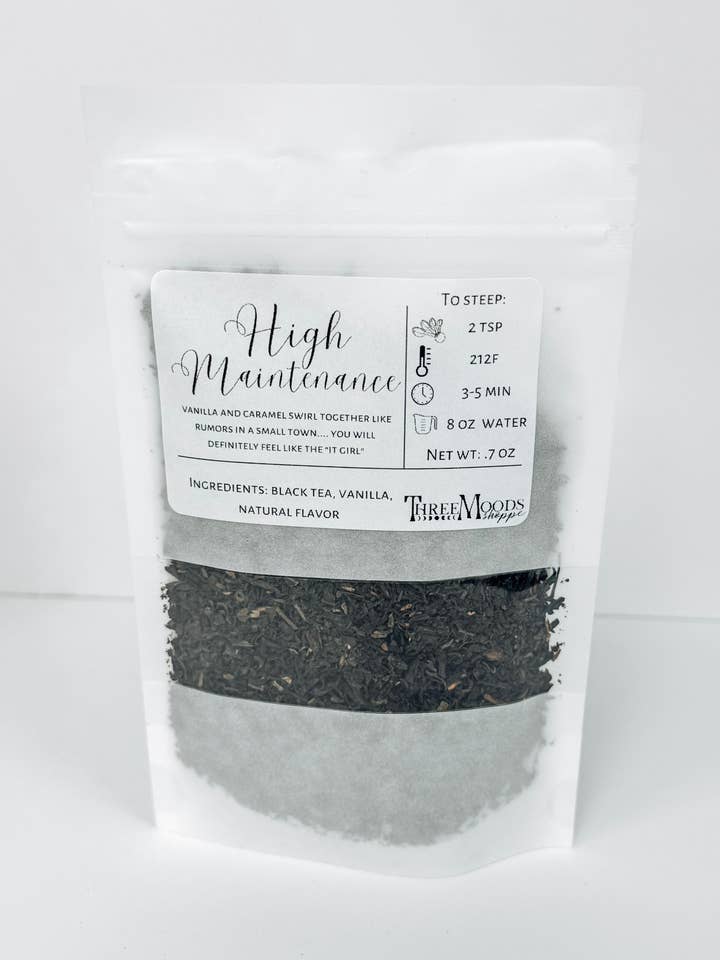 High Maintenance (Vanilla Caramel) Black Tea for wholesale by Three Moods Shoppe