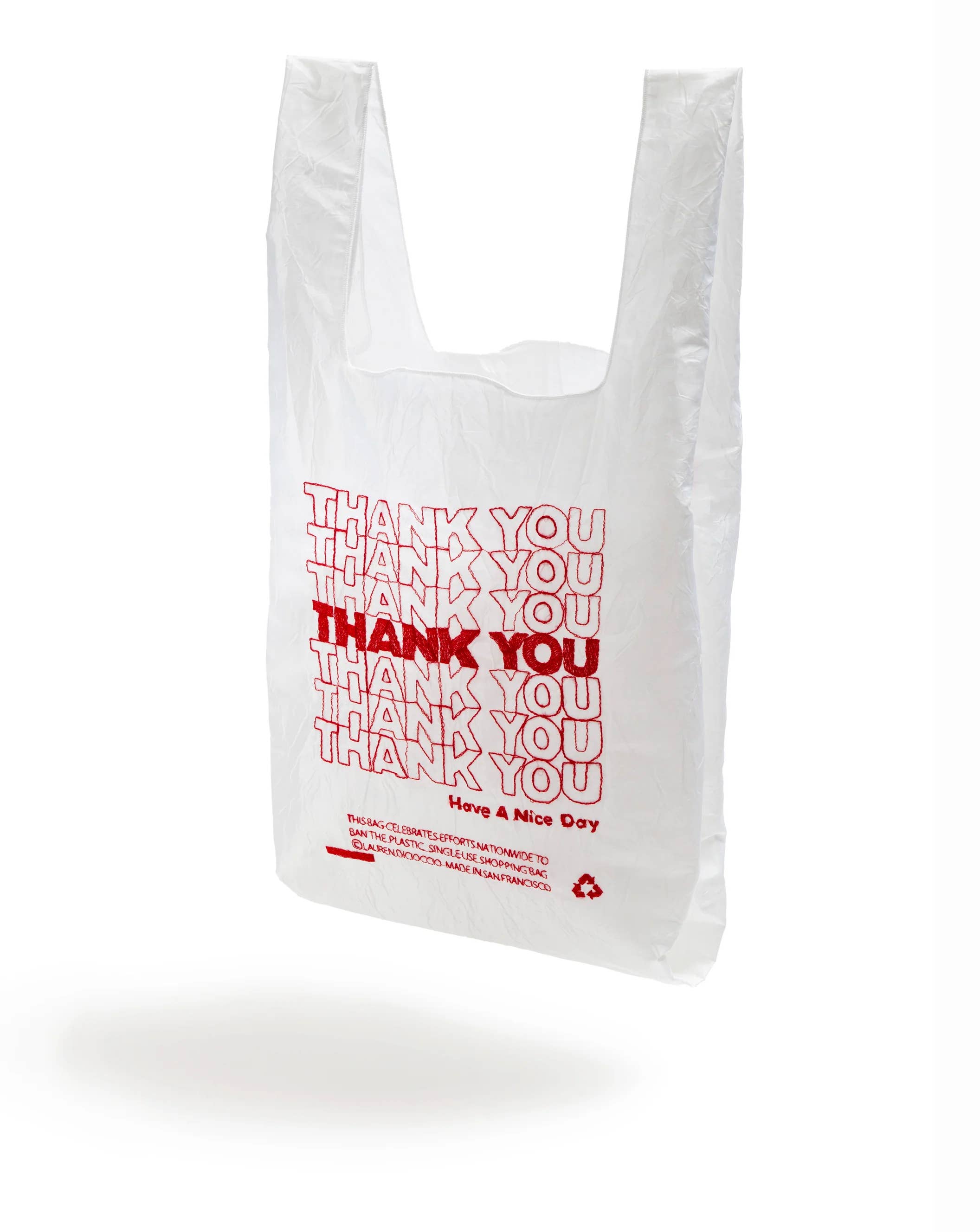 OPEN EDITIONS - Wholesale Tote Bag - Unisex - Thank You Tote // Red TYTY On White // Lauren DiCioccio