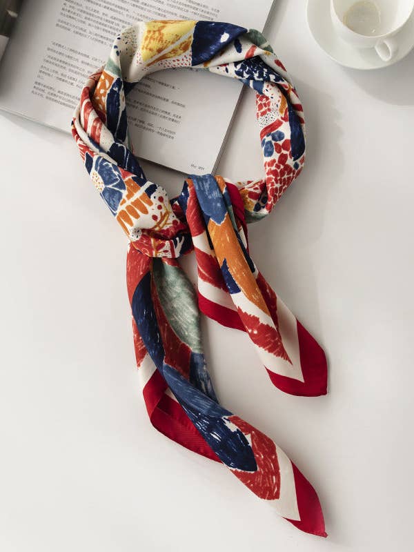 Scarvii - Graffiti Floral Pattern Square Scarf for wholesale by Funkyrel® Atzbranding Limited