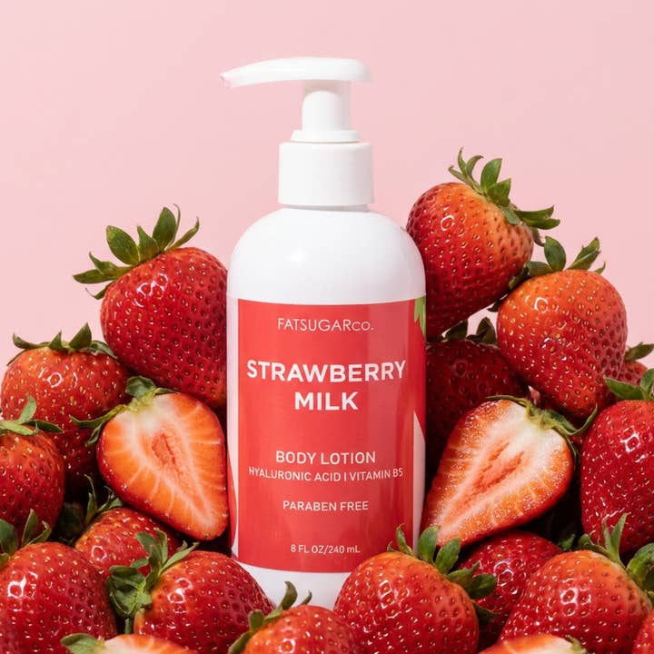 Lotion pour le corps au lait de fraise pour la vente par Fatsugarco