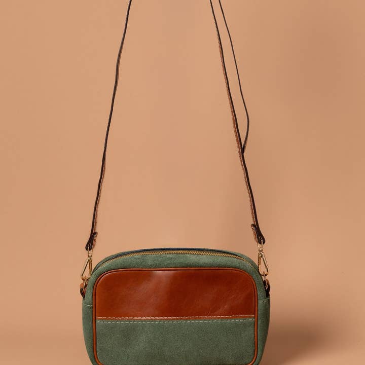 Roma Suede Crossbody Bag for wholesale by Alejandra Collective