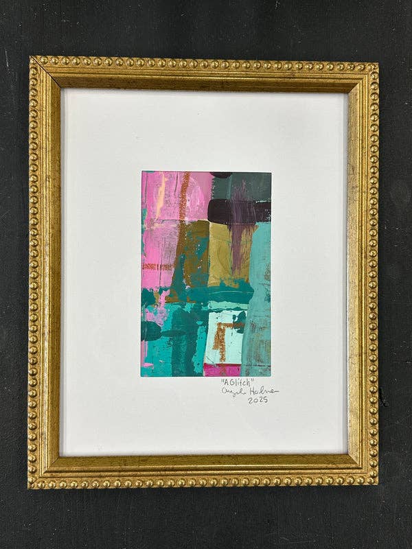 "A Glitch" Original Framed Artwork for wholesale by Angela Holman Art
