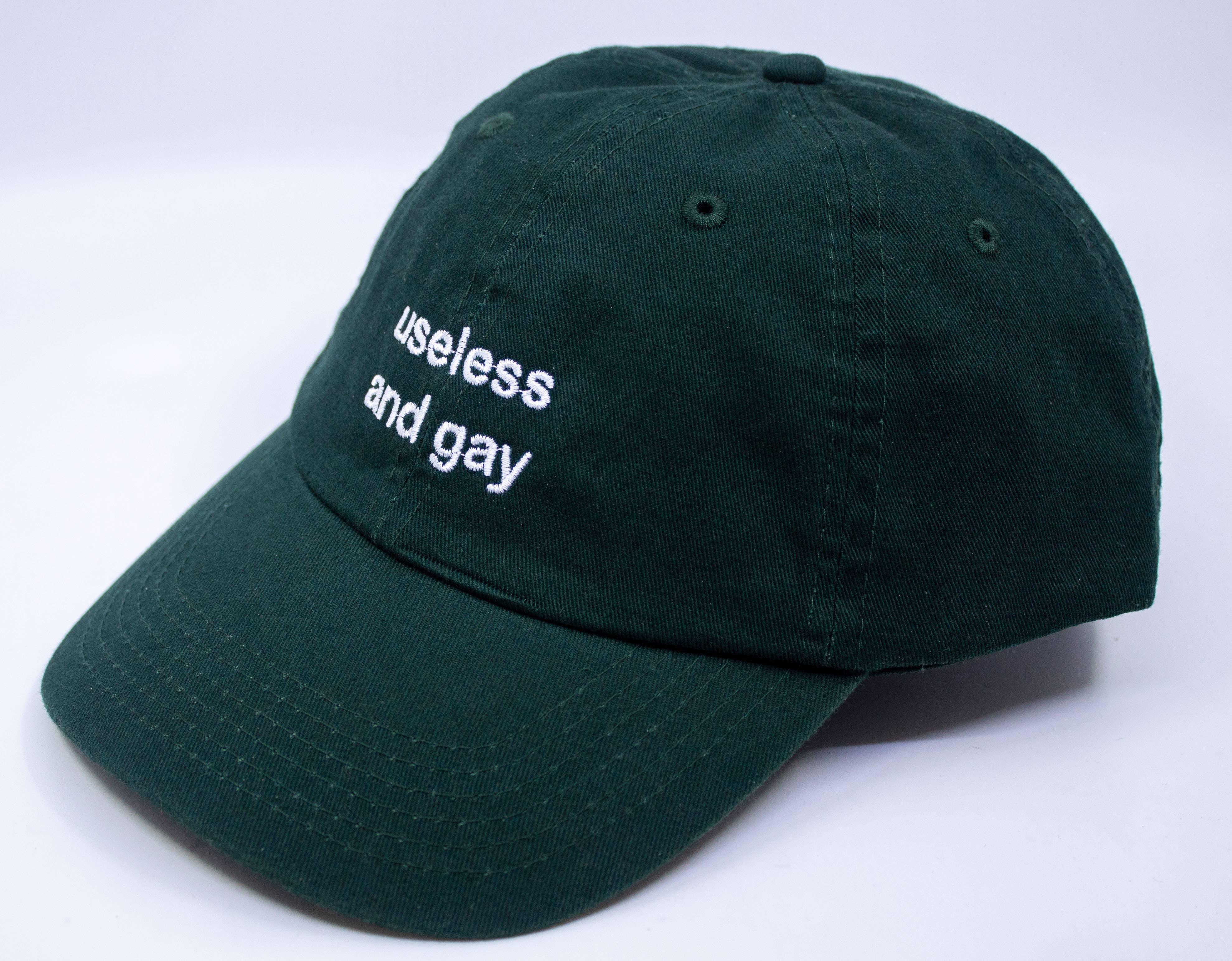 Standard Goods - Wholesale Baseball Cap - Unisex - Useless and Gay Embroidered Hat3