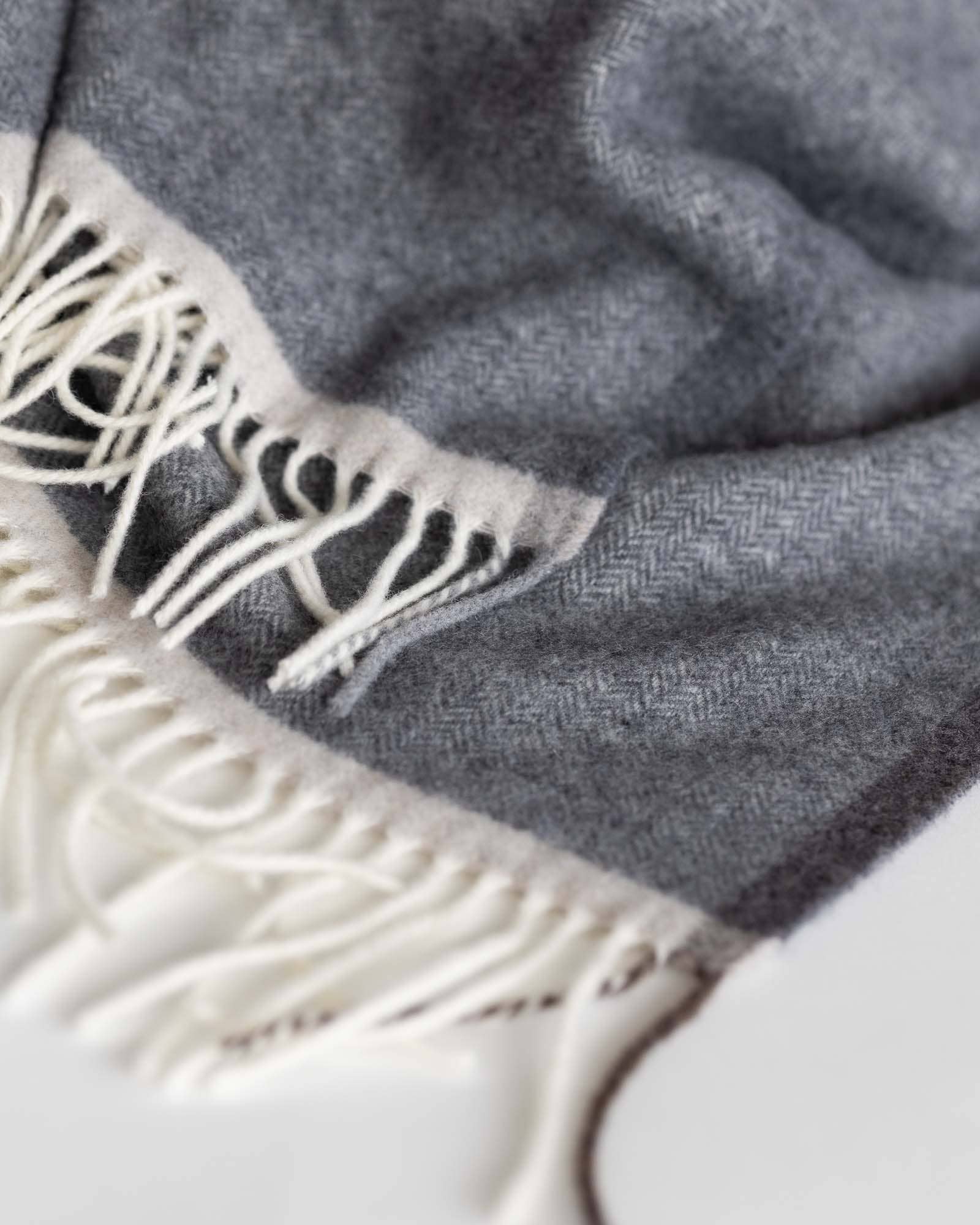 MoST - Wholesale Throw Blanket - Merino/cashmere Throw Blanket MILANO Grigio Orlo5