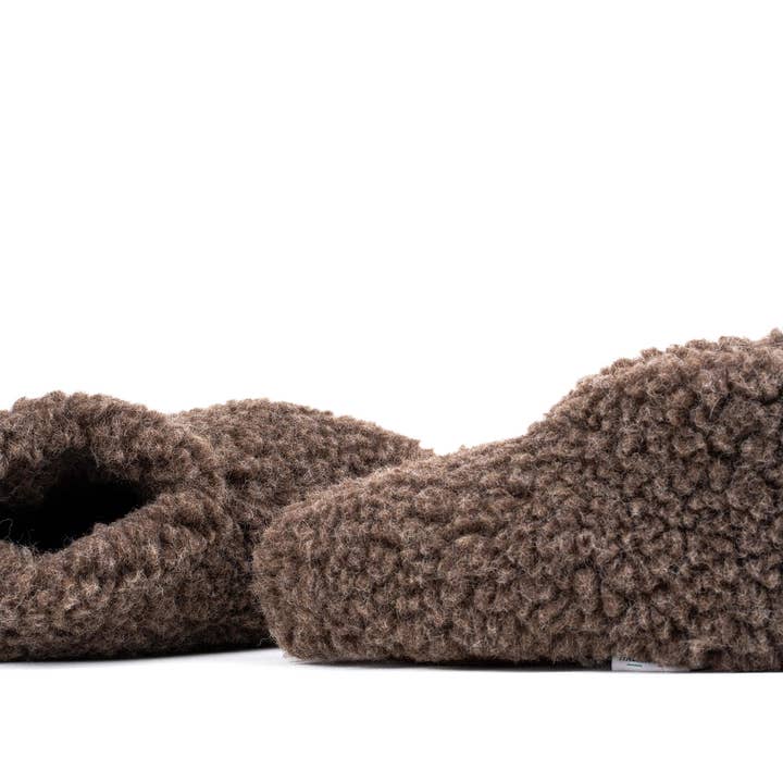 Woollyes Inc - Wholesale Slippers - Women's - Sherpa Woollen Shoes- Mocha Brown8