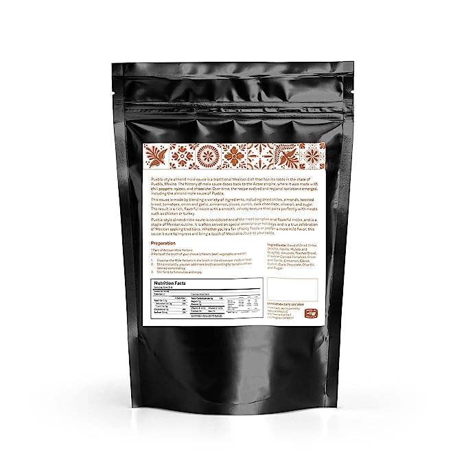YERBERO - Wholesale Nuts - Yerbero - Authentic Gourmet Mole Almendrado 1.1 Lb (455gr) | Artisan Almond Mole Paste | Premium Quality Ingredients, All Natural, No GMO´s, No Additives, Hand Made. Imported From Puebla Mexico.3