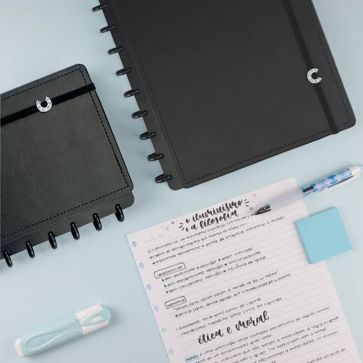 Multi Colored Black Discbound Notebook Large 8.2 x 11 Inches for wholesale on Faire5