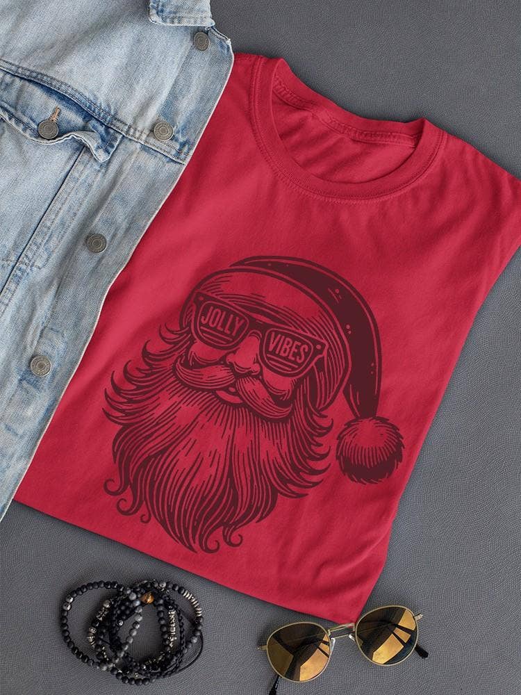 Swift Retail - Wholesale T-Shirt (Graphic) - Women's - Jolly Vibes Santa - Christmas Holiday Tee3