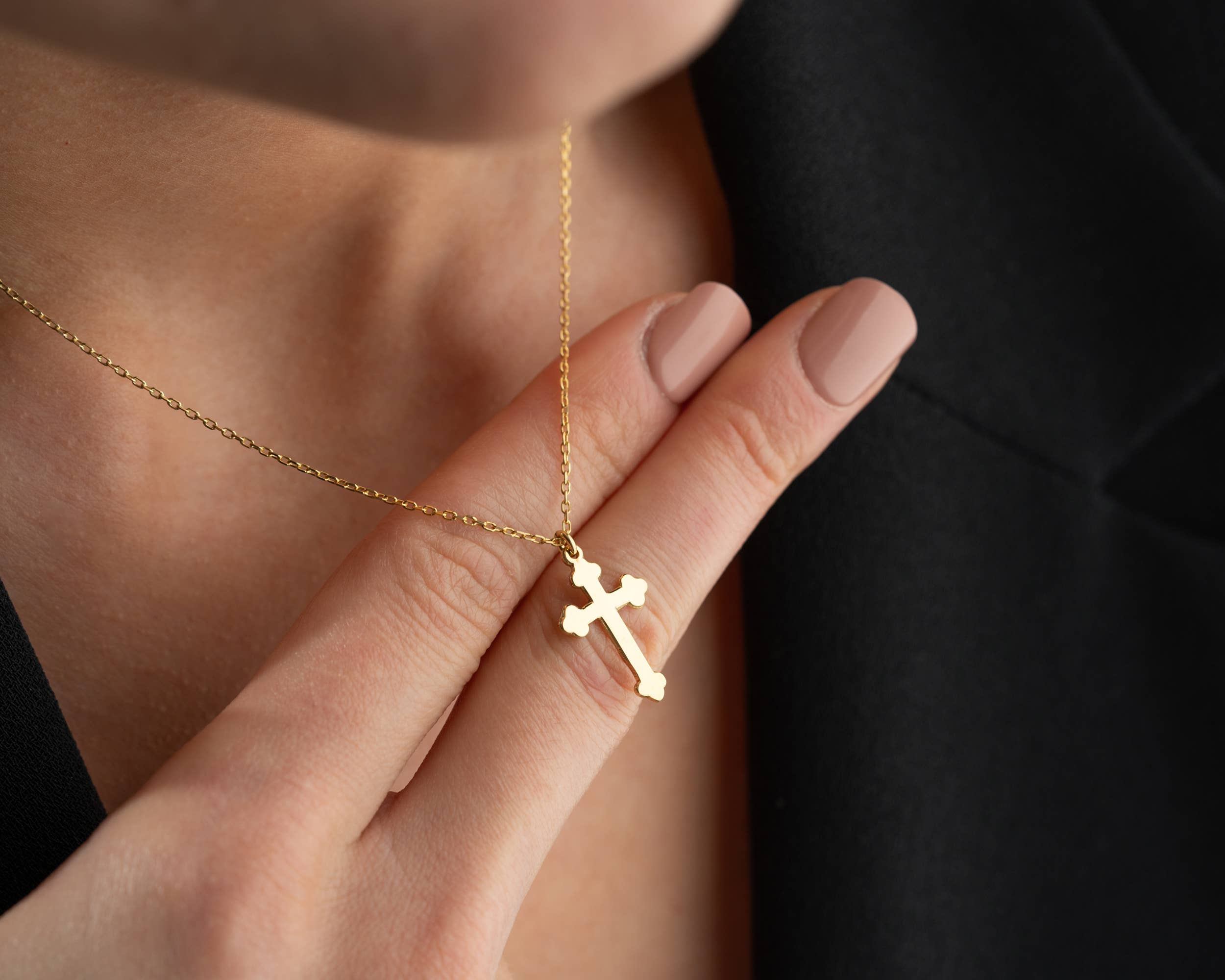 Tina Custom Jewelry - Wholesale Pendant/Charm Necklace - Orthodox Cross Necklace | Christian Baptism Gift for Her2