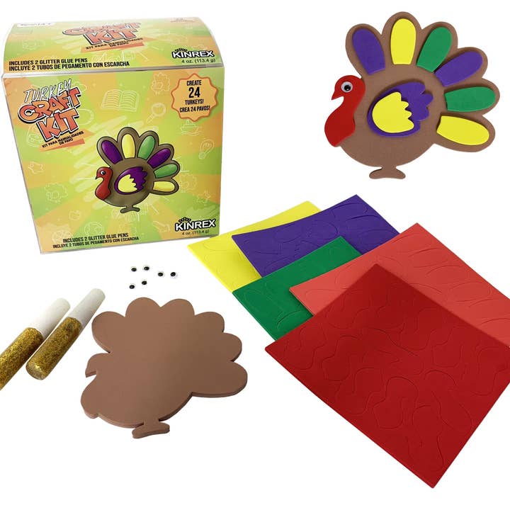 KINREX - Wholesale DIY Craft Kit - Wonderful Thanksgiving Turkey Craft - Thanksgiving Decorations Kit2
