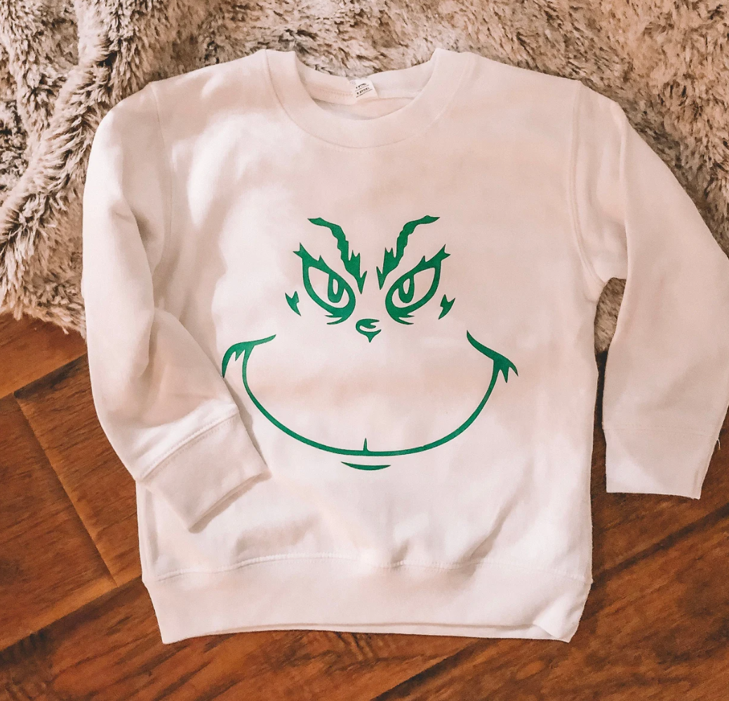 Front Porch Boutique - Wholesale Sweatshirt - Kids - Kids Grinch Sweatshirt2