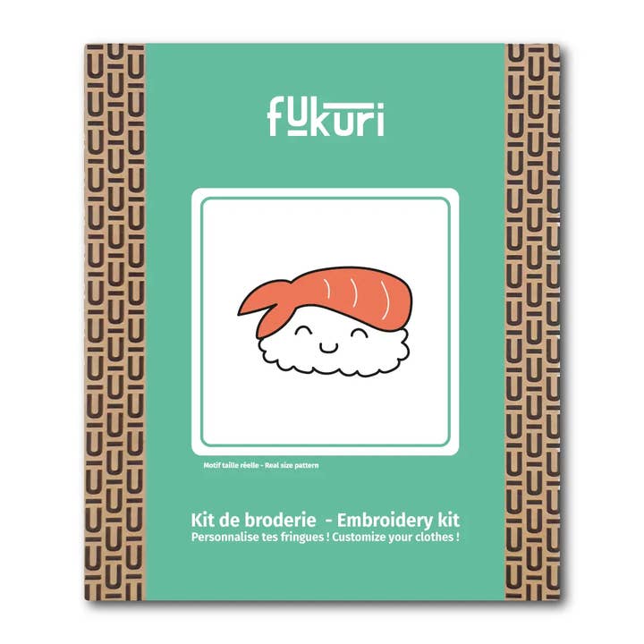 Kit Broderie - DIY - Nippon Sushi crevette pour la vente par Fukuri