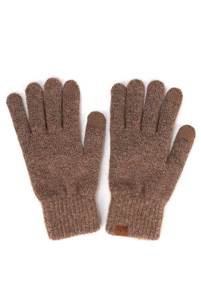 Hana - Wholesale Gloves - Women's - C.C Heather Knit Plain Gloves3