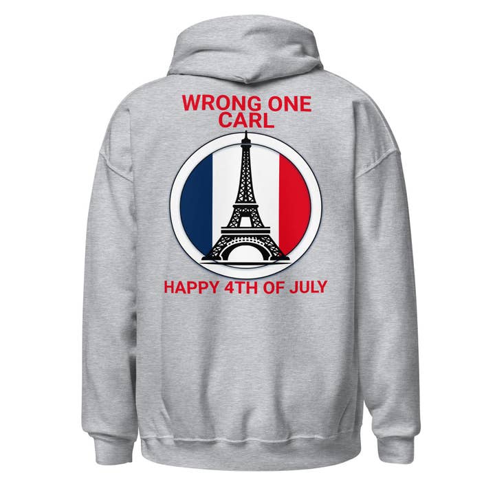 Wrong One Carl, 4th of July Unisex Hoodie for wholesale by Howlydog Studios