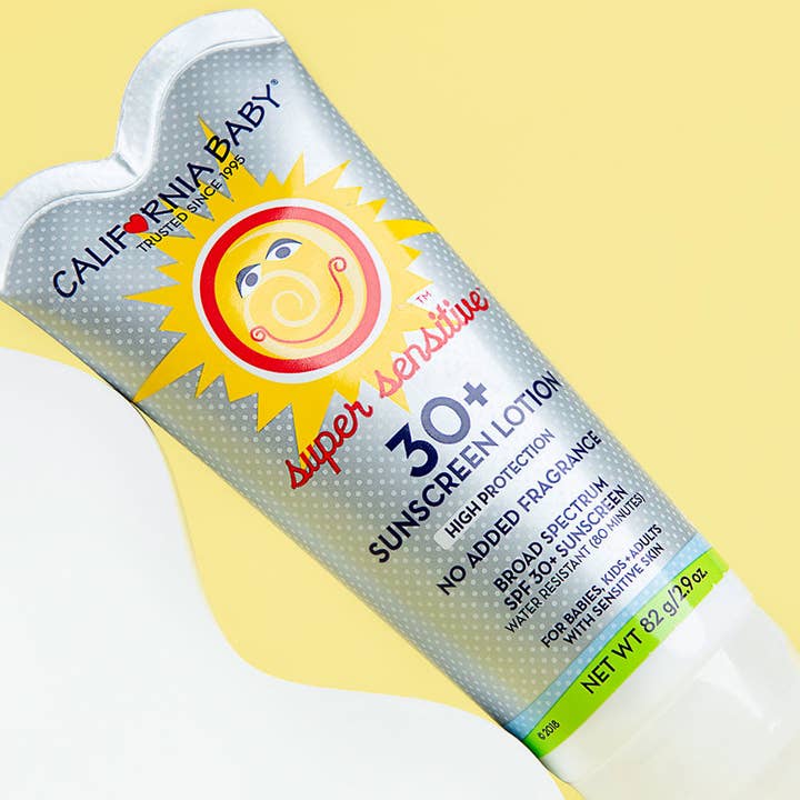 California Baby - Wholesale Sunscreen - (No Fragrance) Super Sensitive™ Broad Spectrum SPF 30+ Sunscreen7