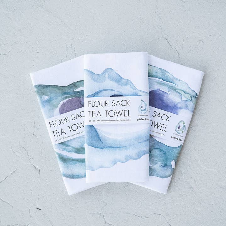 Printed Hues - Wholesale Tea Towel - Carolina Oyster Tea Towel3