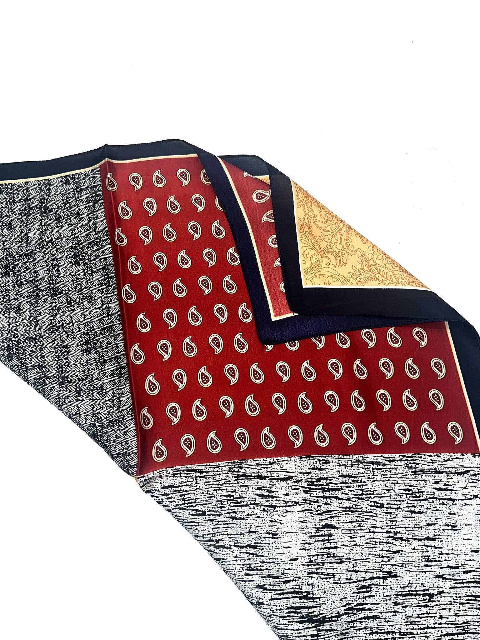 LINETA - Wholesale Scarf - Women's - D-155 Scarf touch silk 70x70 bandana pattern