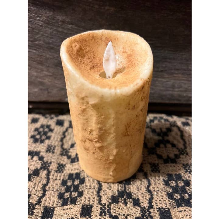 Raggedy Junction - Wholesale Flameless Candle - 2x4" Primitive Moving Flame Flameless Timer Pillar Candle3