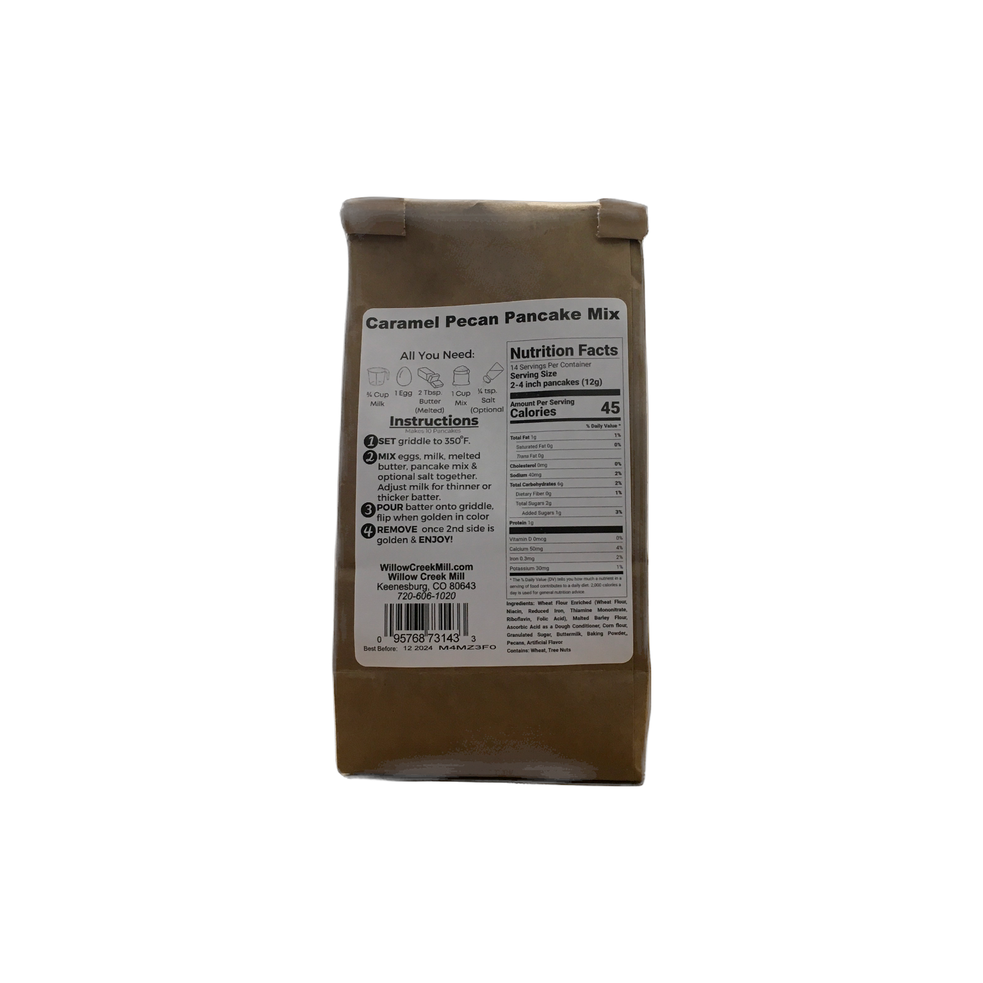 Willow Creek Mill - Wholesale Pancake Mix - Willow Creek Mill Caramel Pecan Pancake Mix1