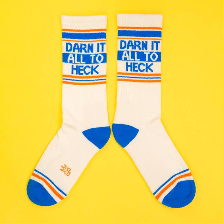 Gumball Poodle - Wholesale Socks - Unisex - Darn It All To Heck Gym Crew Scoks