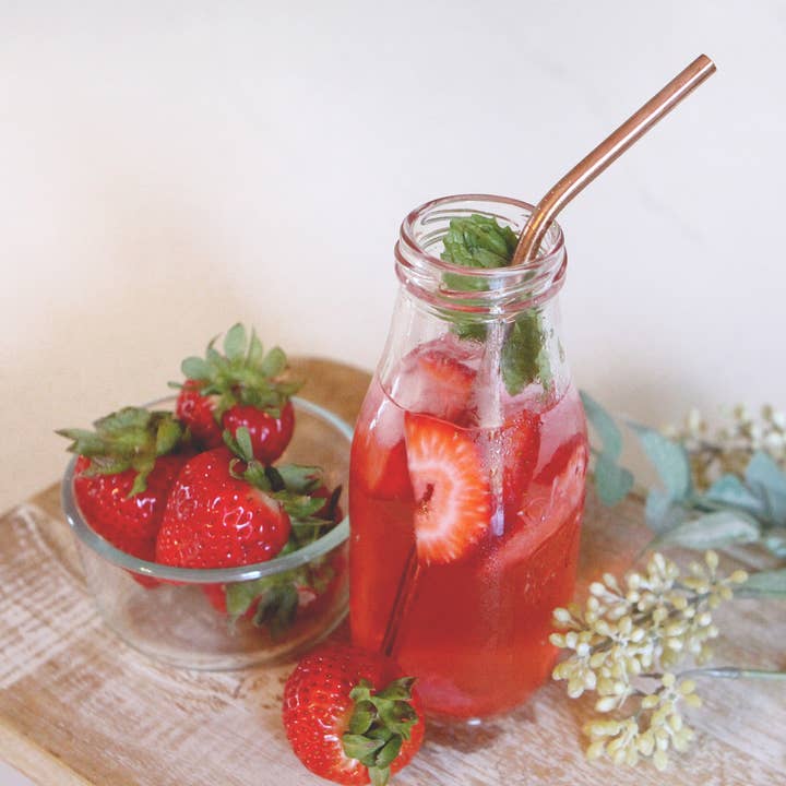 Last Straw - Wholesale Drinking Straw - Rose Gold Stainless Steel Straw1