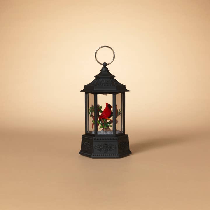 The Gerson Companies - Wholesale Christmas Decoration - Gerson Christmas 9.1"H B/O Lighted Spinning Water Globe Lant1