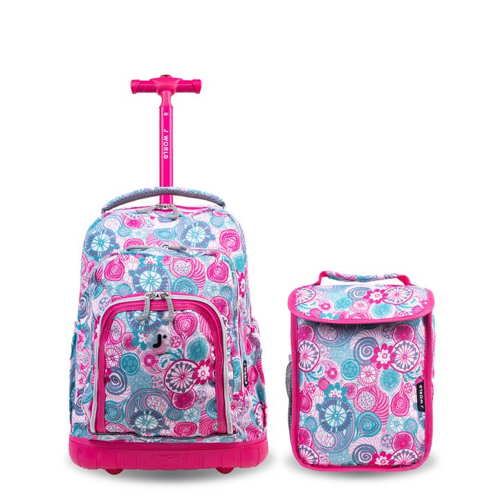 J World - Wholesale Backpack - Kids - Lollipop Kids Rolling Backpack With Lunch Bag (16 Inch)