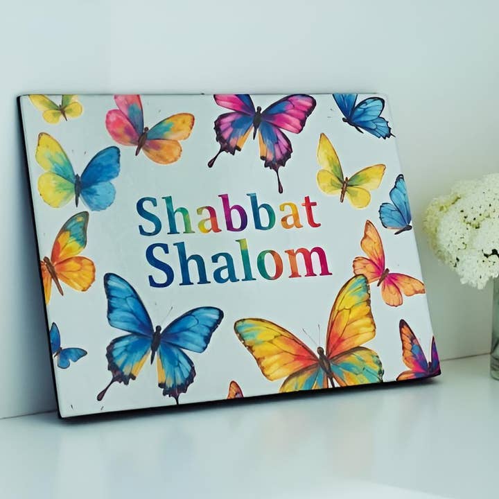 Resinate By KS / by KRISTIN SMITH - Wholesale Cutting Board - Shabbat Shalom Cutting Board Charcuterie Board0