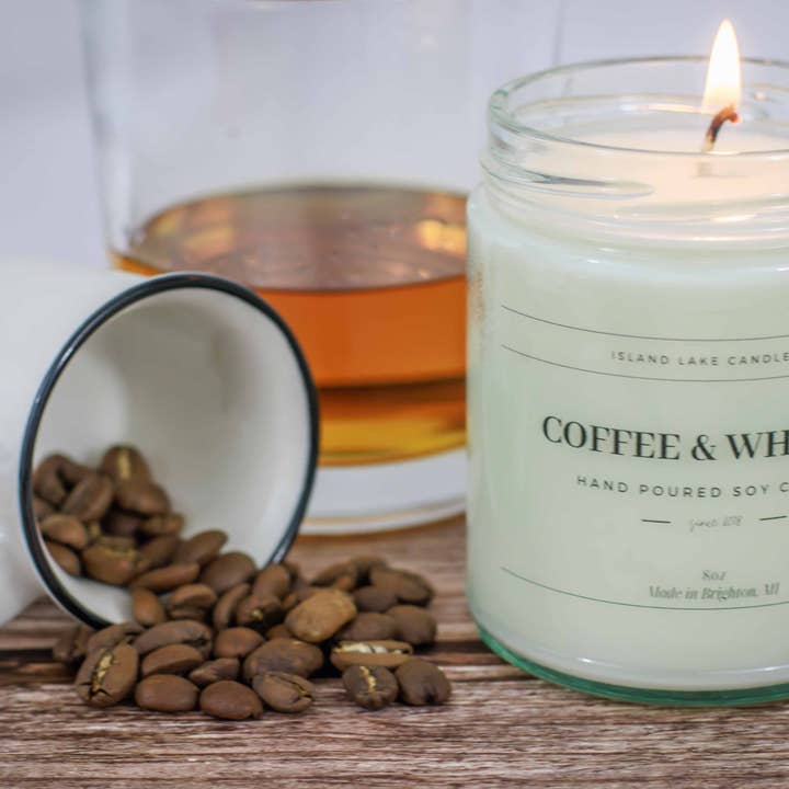 Coffee & Whiskey for wholesale by Island Lake Candle Co.