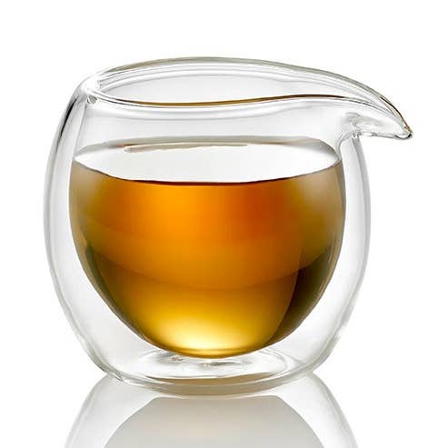 Jarra Gong Dao Bei de vidrio de doble capa 150 ml para venta al por mayor de Tea soul