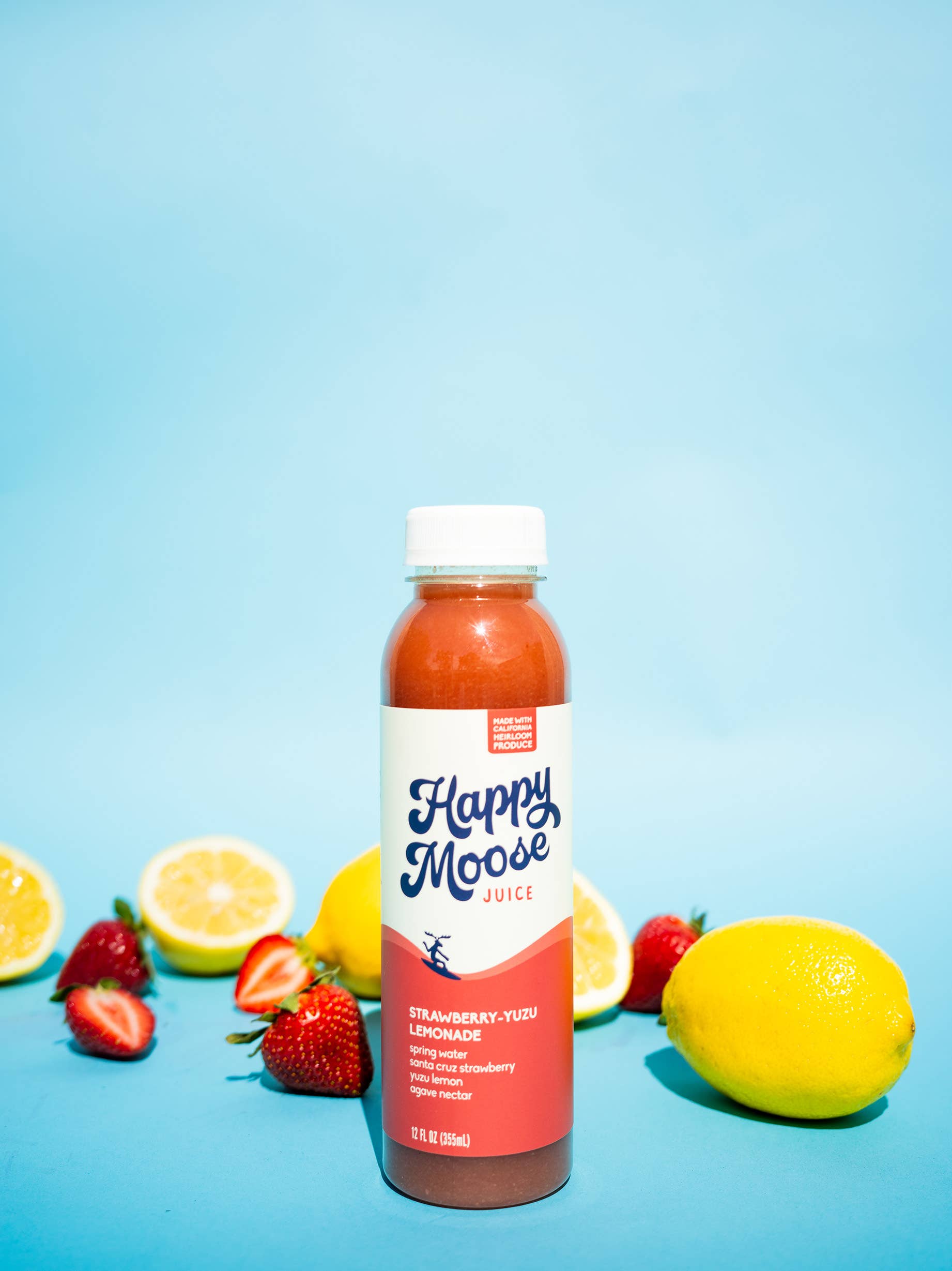 Happy Moose Juice - Wholesale Fruit Juice - NEW - Strawberry Yuzu Lemonade - Organic Cold-Press Juice1