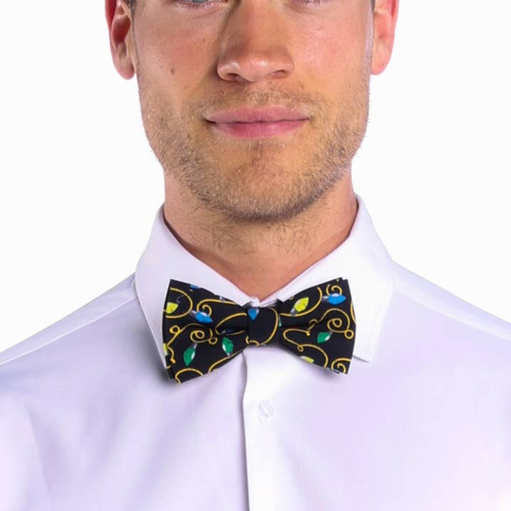 The Duke of December | Christmas Lights Ugly Christmas Bow Tie for wholesale by Shinesty, Inc