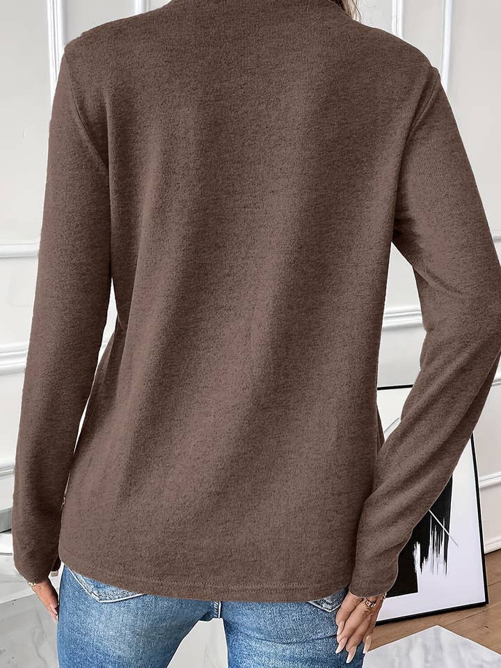 FASHION BLVD - Wholesale Knit Top - Women's - FB Solid Reverse Seam Crew Neck Long Sleeve Top25