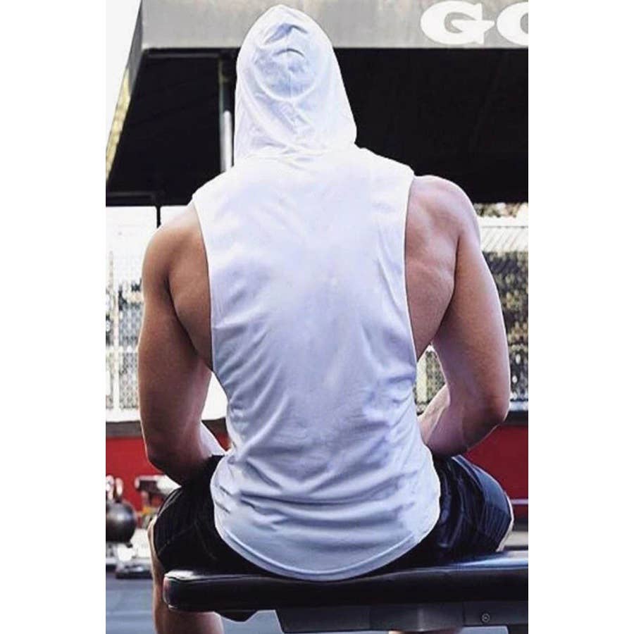 Paperdoll – wholesale Tank top – Men's – GYM CLOTHING MENS BODYBUILDING HOODED TANK TOP5