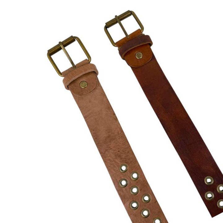 Chenson & Gorett - Wholesale Belt - Women's - Exclusive Handmade Leather Belt with Holes CINTU-TH3