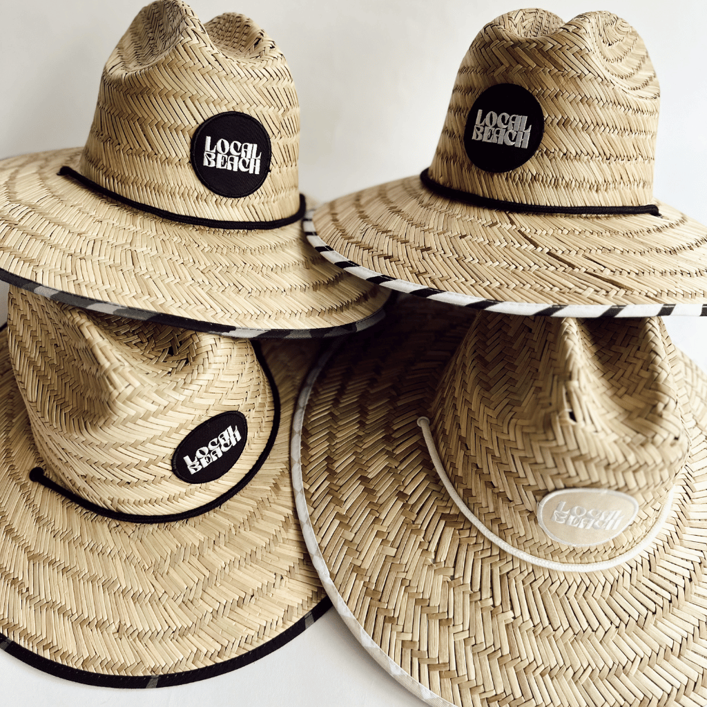 Local Beach - Wholesale Straw Hat - Unisex - Striped Adult Lifeguard Hat6