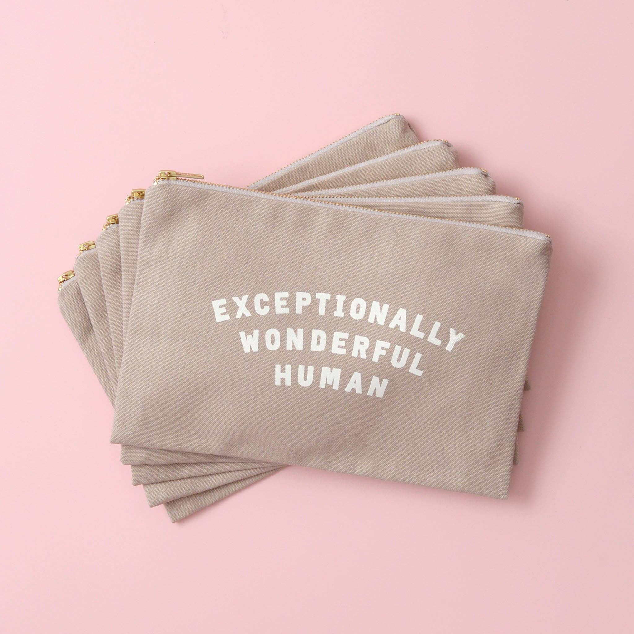 Alphabet Bags – wholesale Pouch – Women’s – Exceptionally Wonderful Human - Stone Pouch5