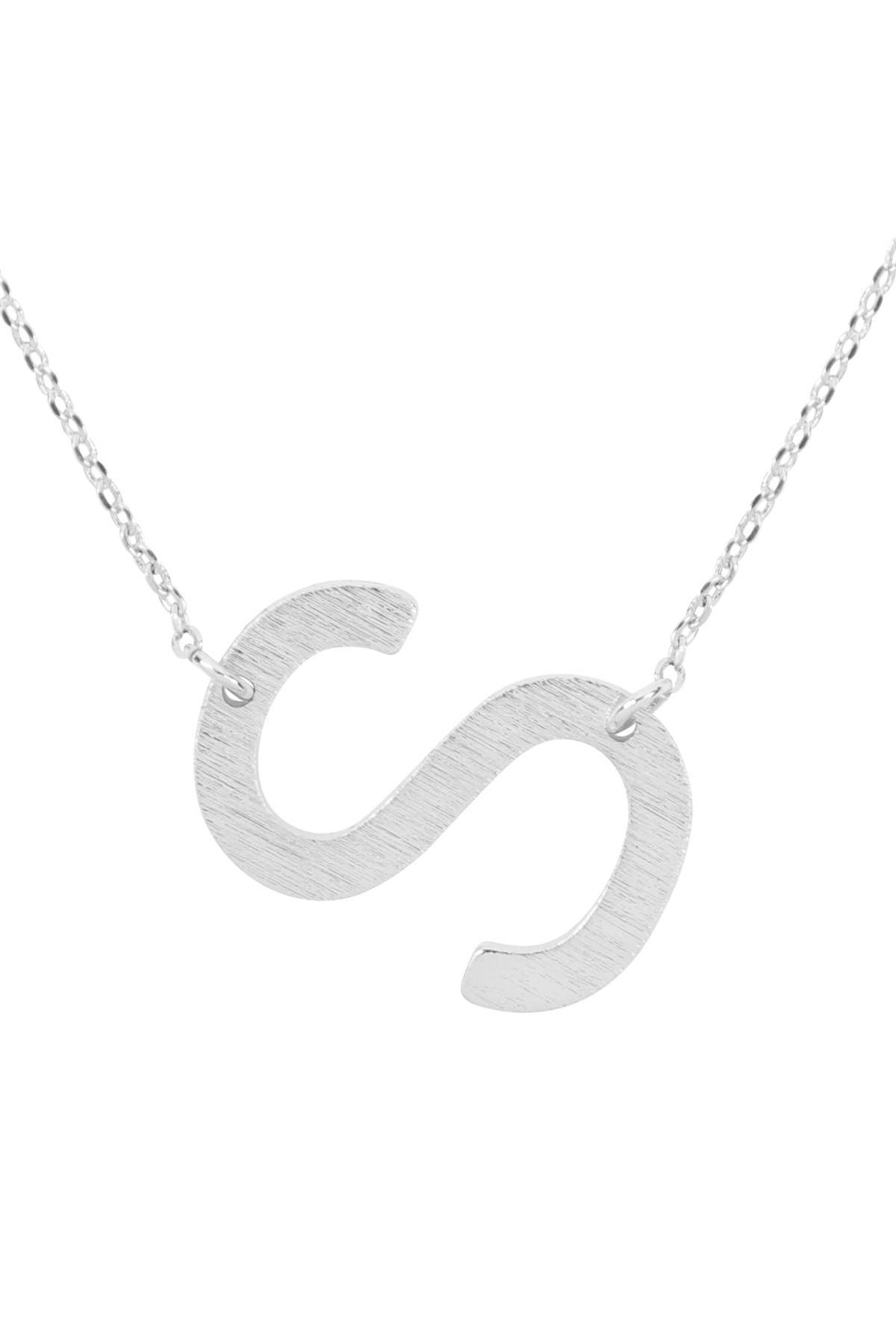MYS Wholesale Inc - Wholesale Pendant/Charm Necklace - Initial Rough Finish Chain Necklace18